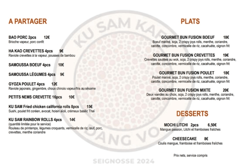 Ku Sam Kafé SEIGNOSSE